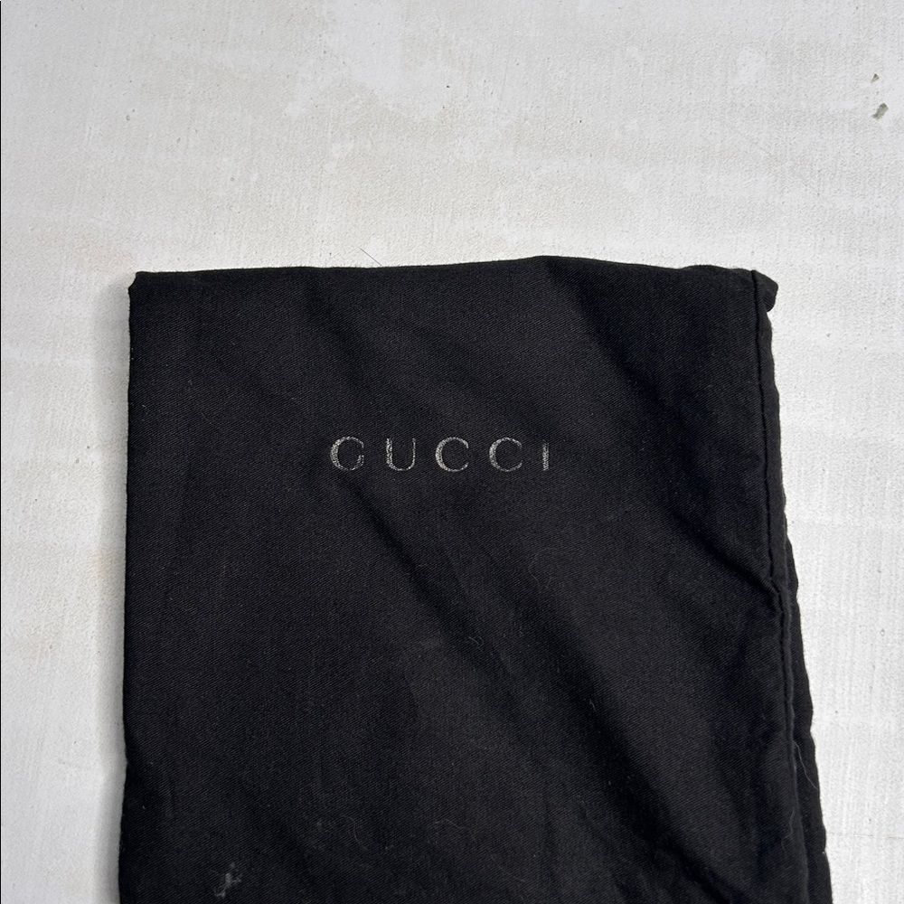 Authentic Gucci Slides Drawstring Canvas Pouch - image 2